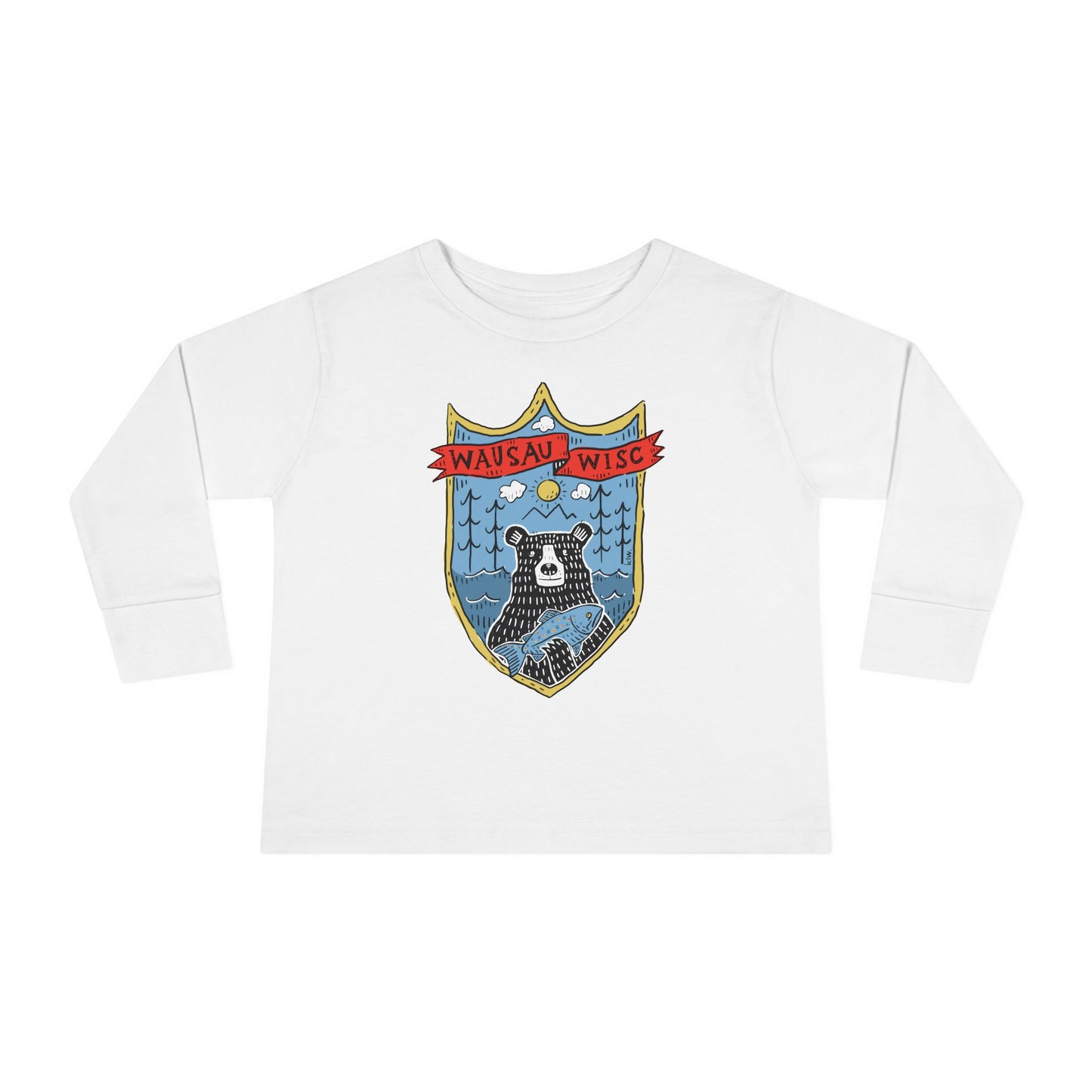 Toddler Long Sleeve Tee - Bear with me in Wisconsin's Basecamp