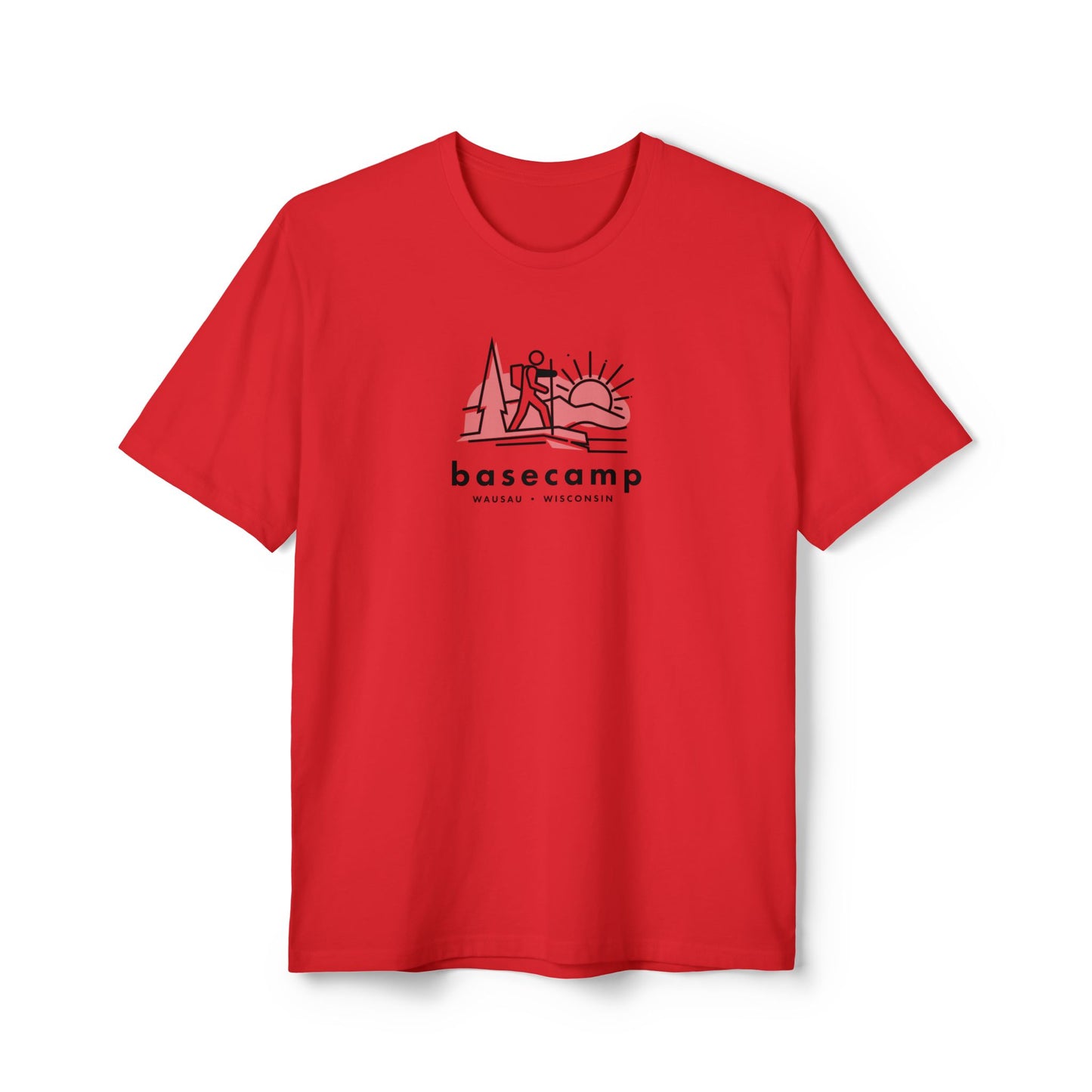 Hiker in Wisconsin's Basecamp - Unisex District® Re-Tee®