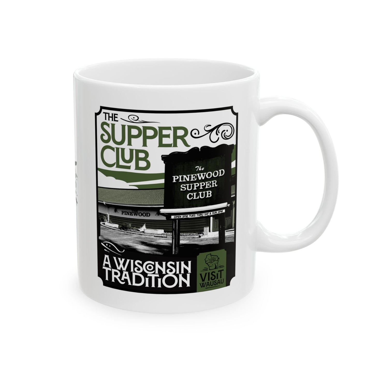 Mug - Classic Wausau Icons Pinewood Supper Club Half Moon Lake