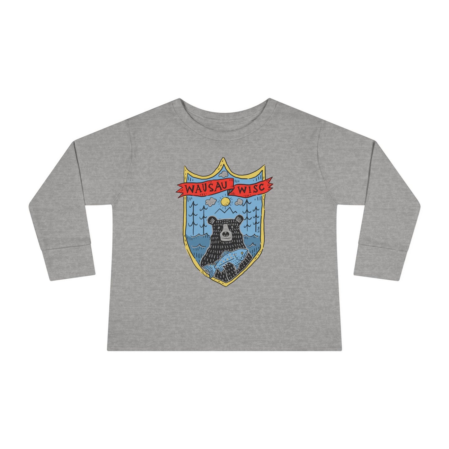 Toddler Long Sleeve Tee - Bear with me in Wisconsin's Basecamp