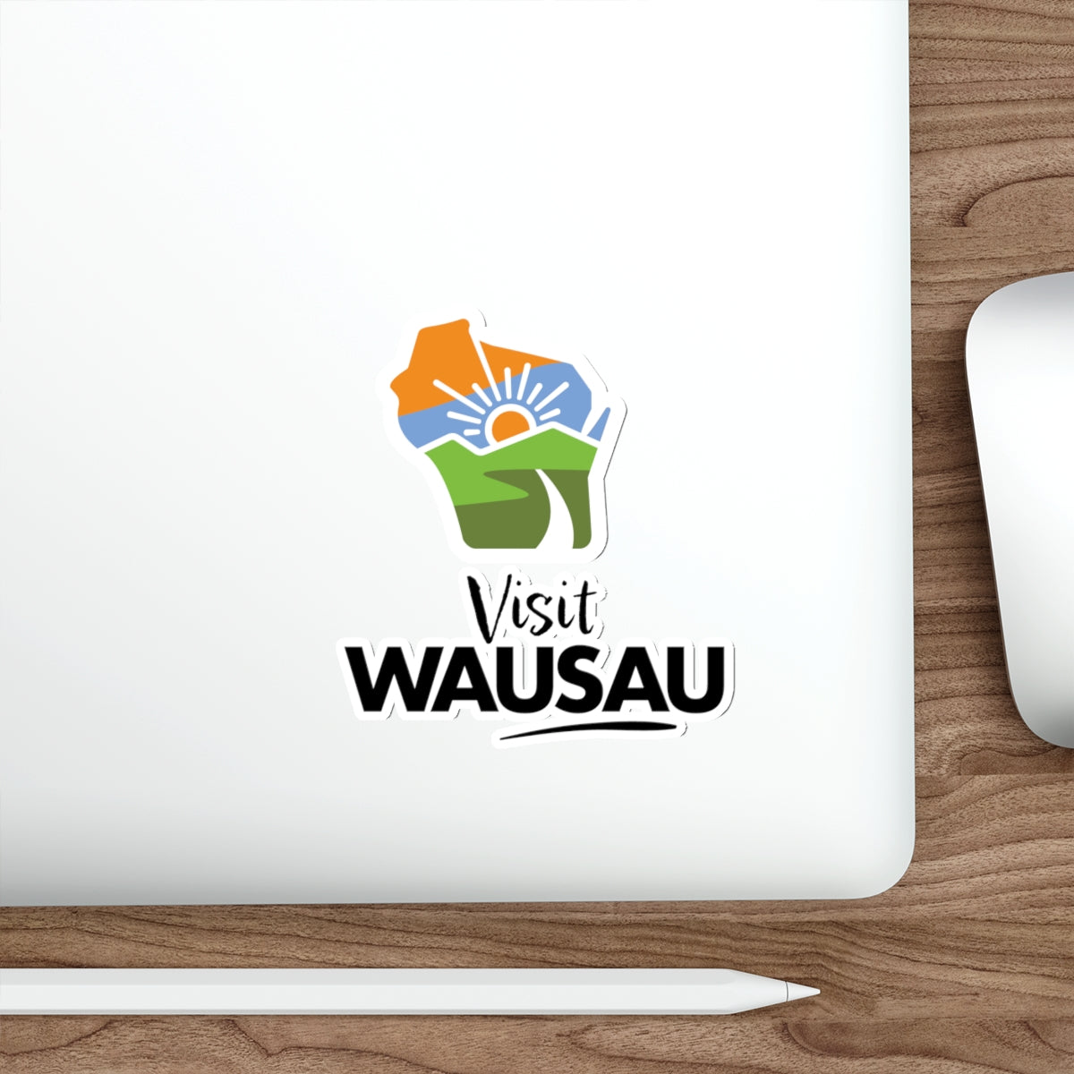 Die-Cut Stickers Visit Wausau Logo