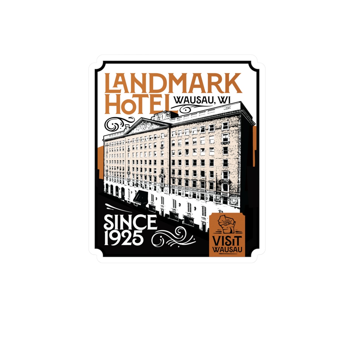 Vinyl Decal - Classic Wausau Landmark Icon