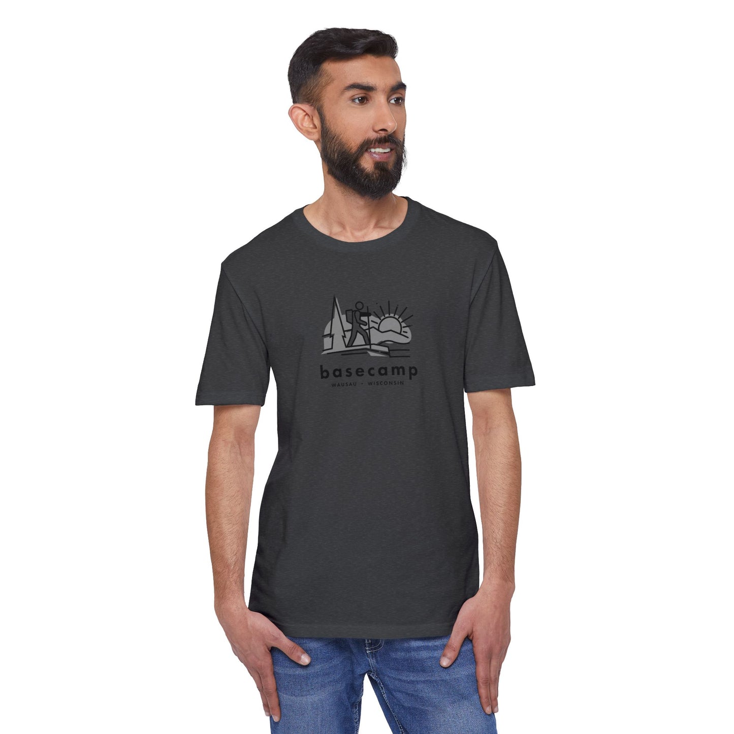Hiker in Wisconsin's Basecamp - Unisex District® Re-Tee®