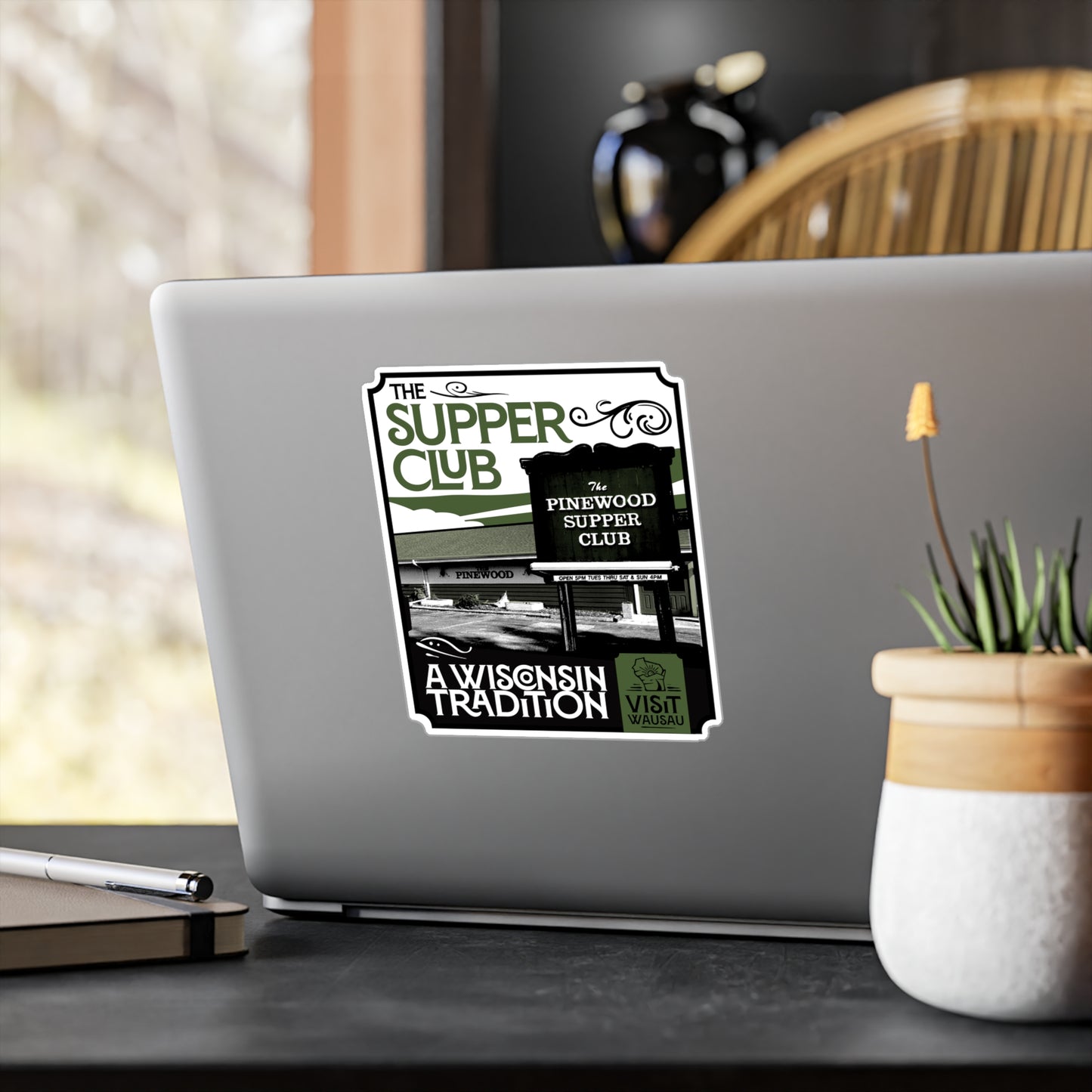 Vinyl Decal - Pinewood Supper Club Wisconsin Tradition Design