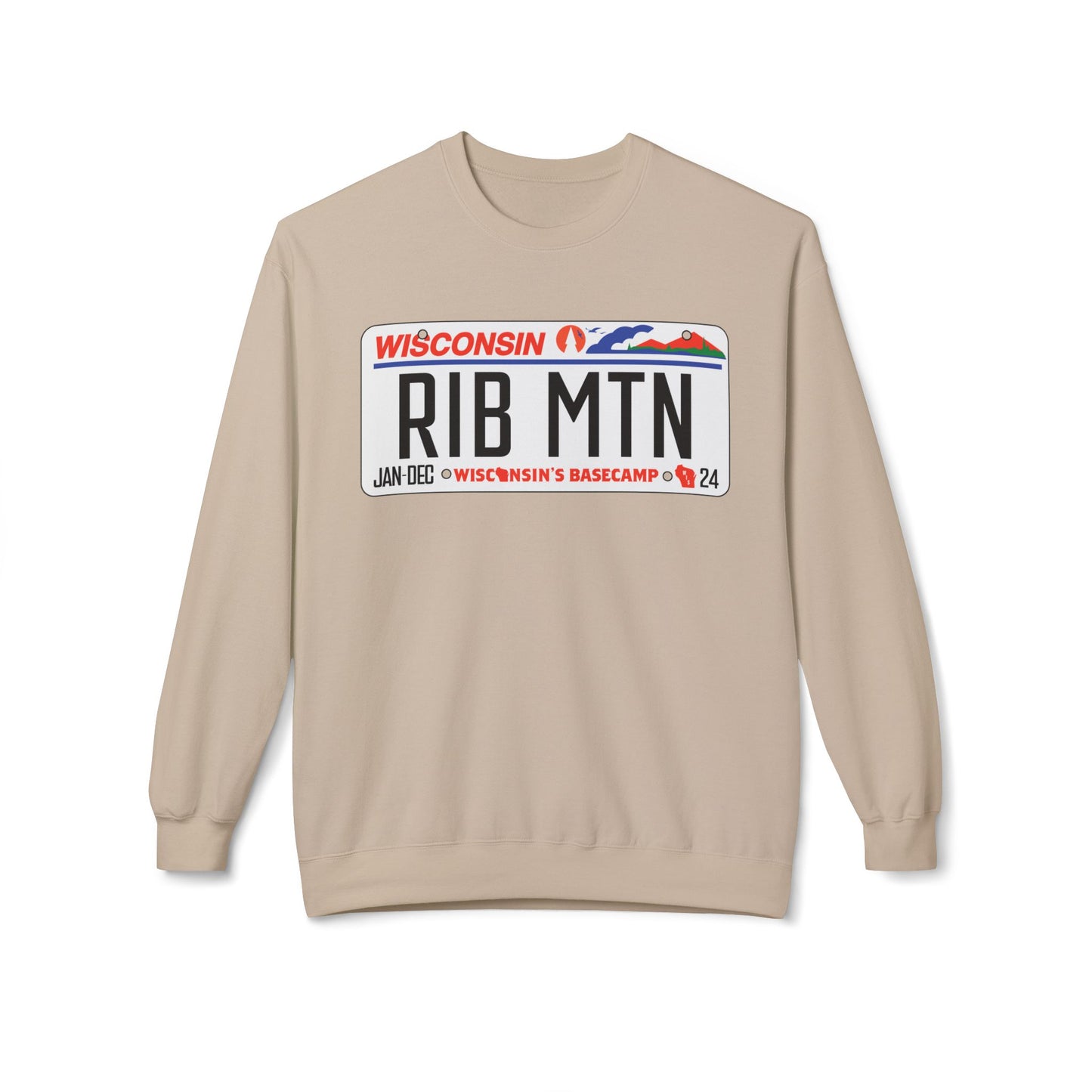 Wisconsin Rib Mountain License Plate Sweatshirt