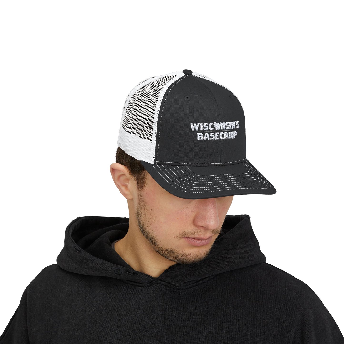 Snapback Trucker Cap - Wisconsin's Basecamp in Greater Wausau Design