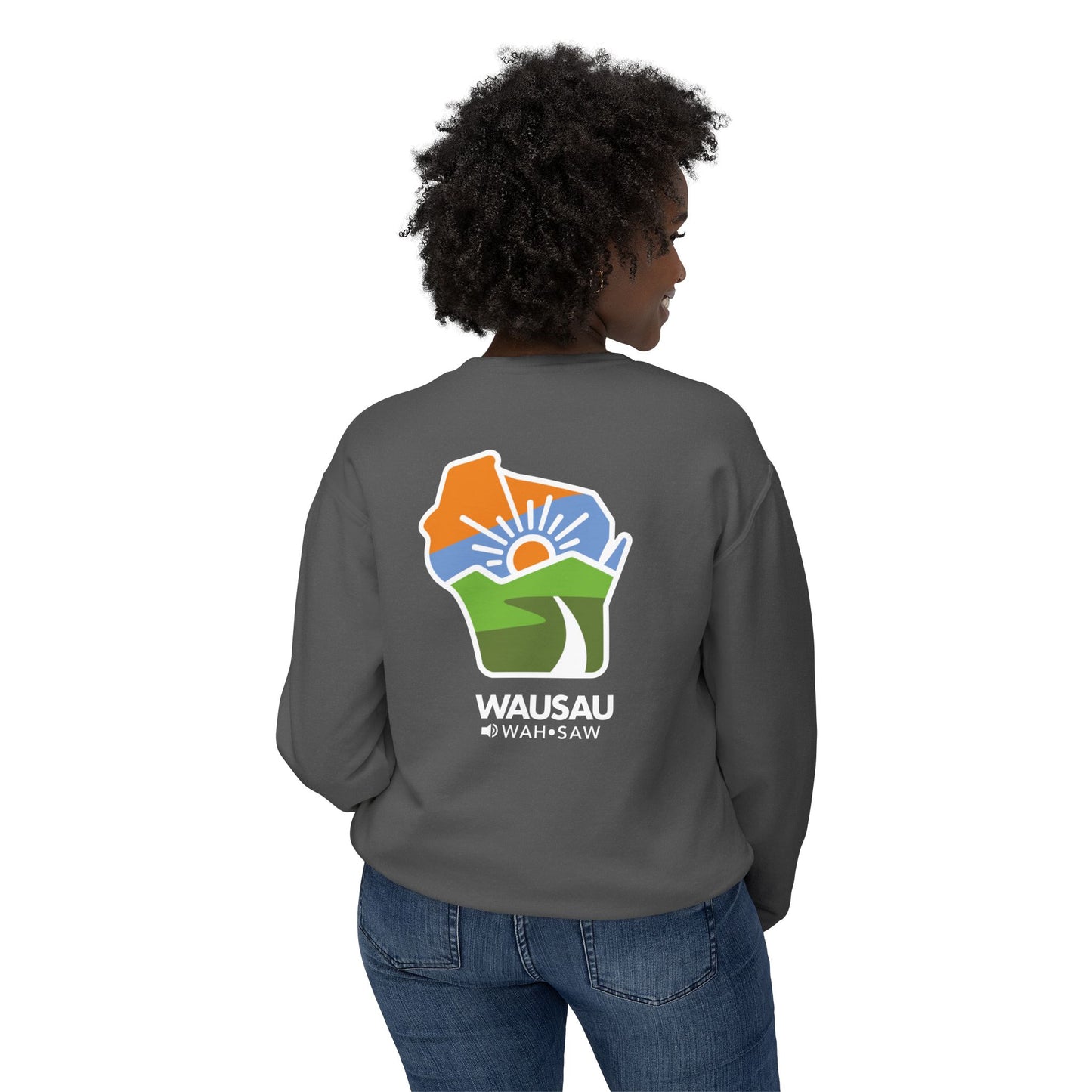 Sunrise Landscape Unisex Lightweight Crewneck Sweatshirt