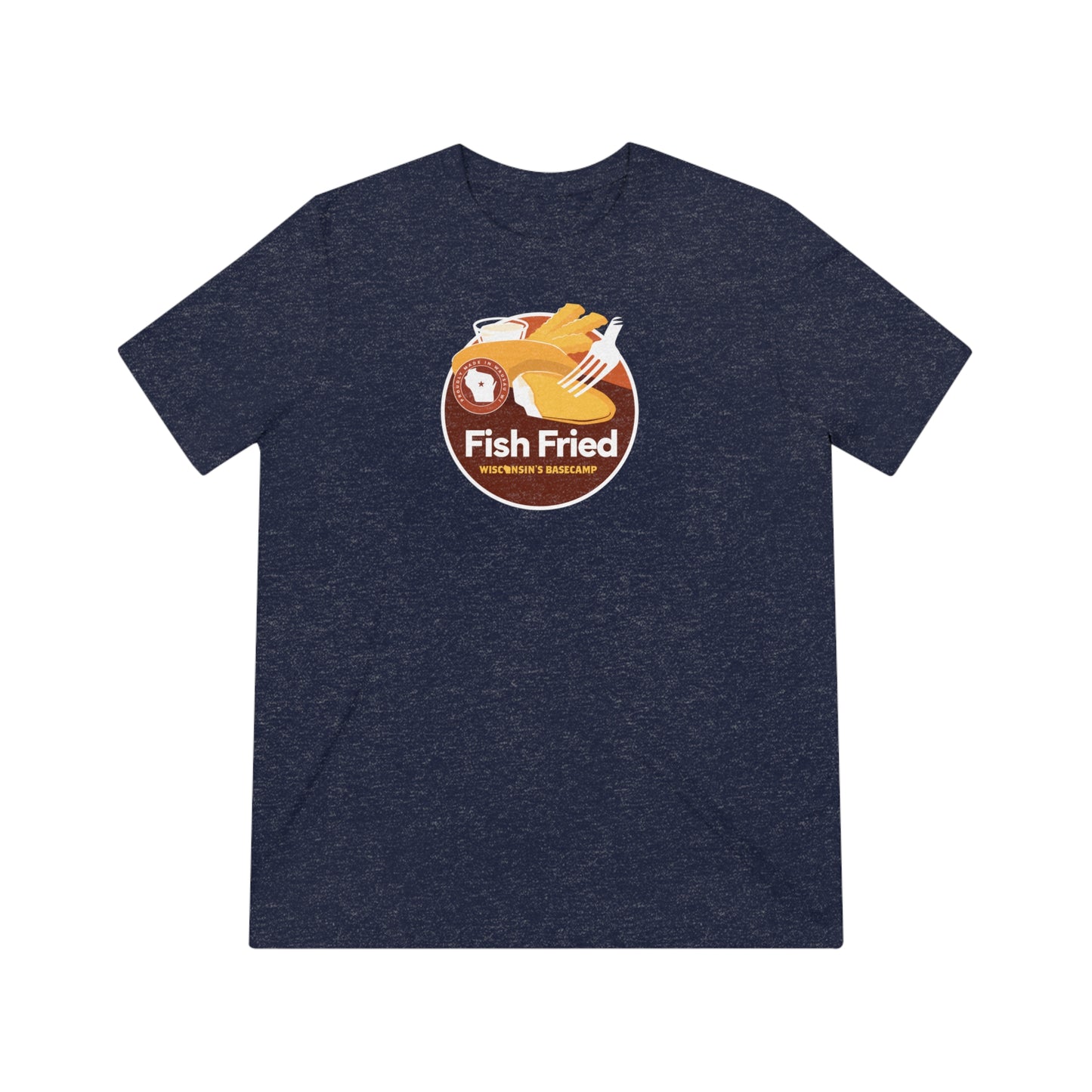 Wisconsin Fish Fry Triblend Tee - Basecamp Design