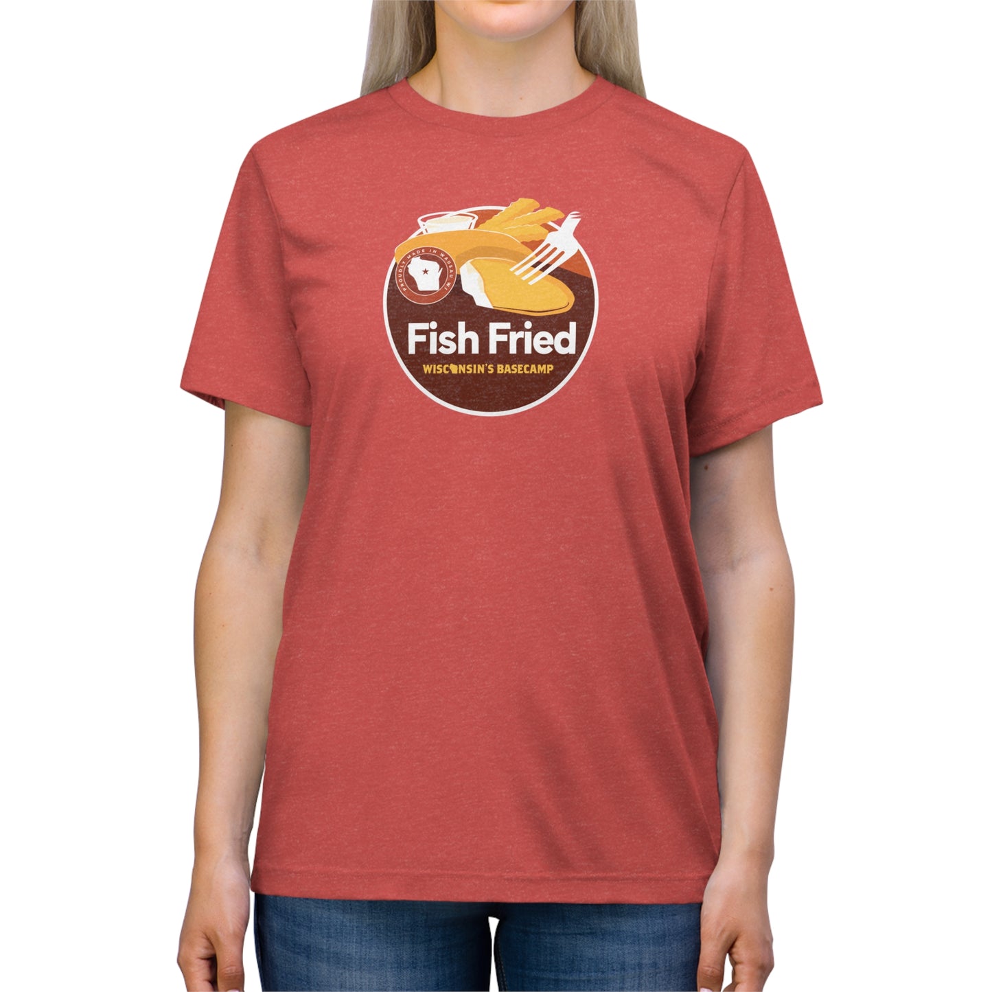 Wisconsin Fish Fry Triblend Tee - Basecamp Design