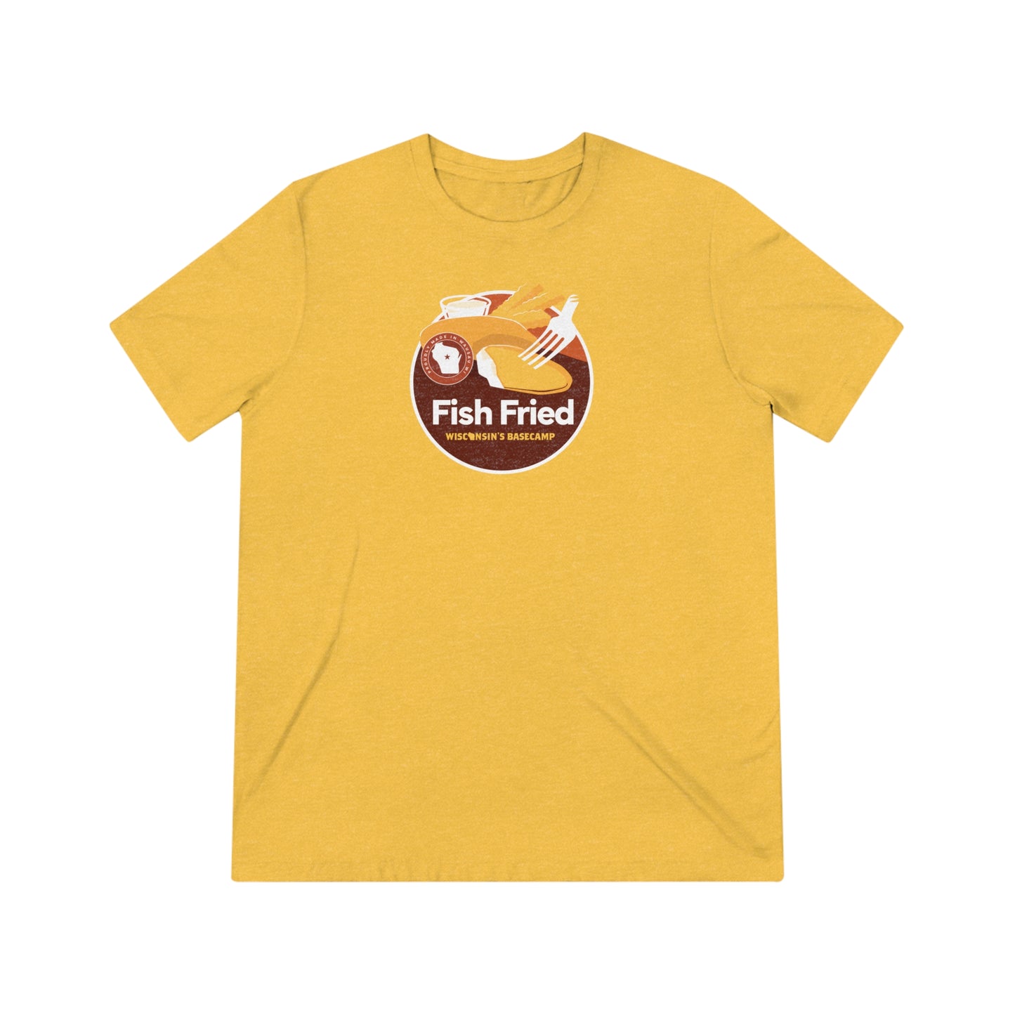 Wisconsin Fish Fry Triblend Tee - Basecamp Design