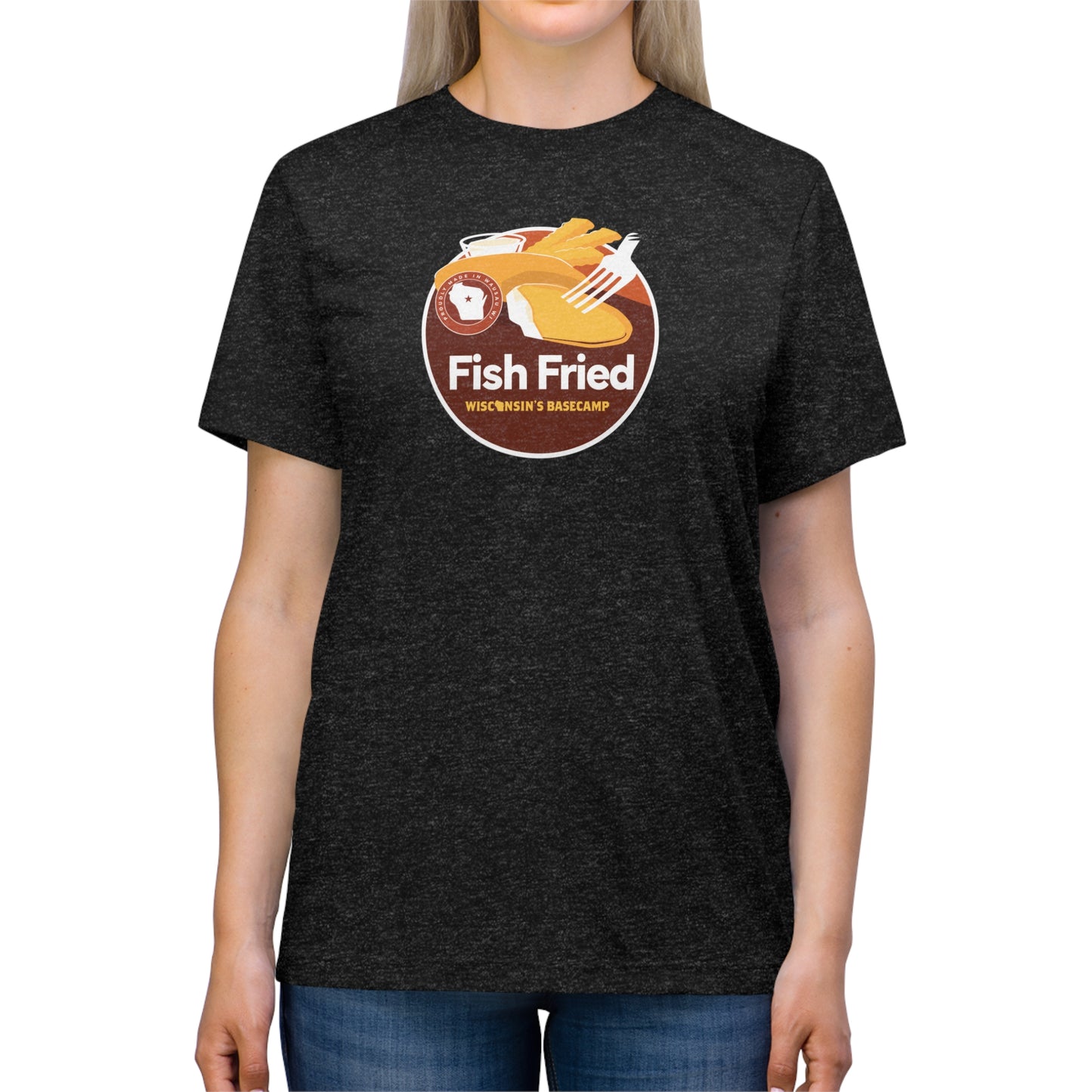 Wisconsin Fish Fry Triblend Tee - Basecamp Design