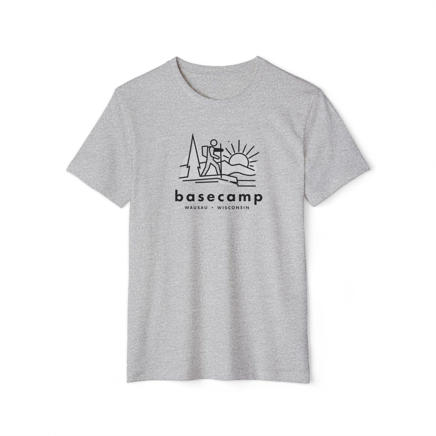 Hike Wisconsin's Basecamp - Unisex Recycled Organic T-Shirt