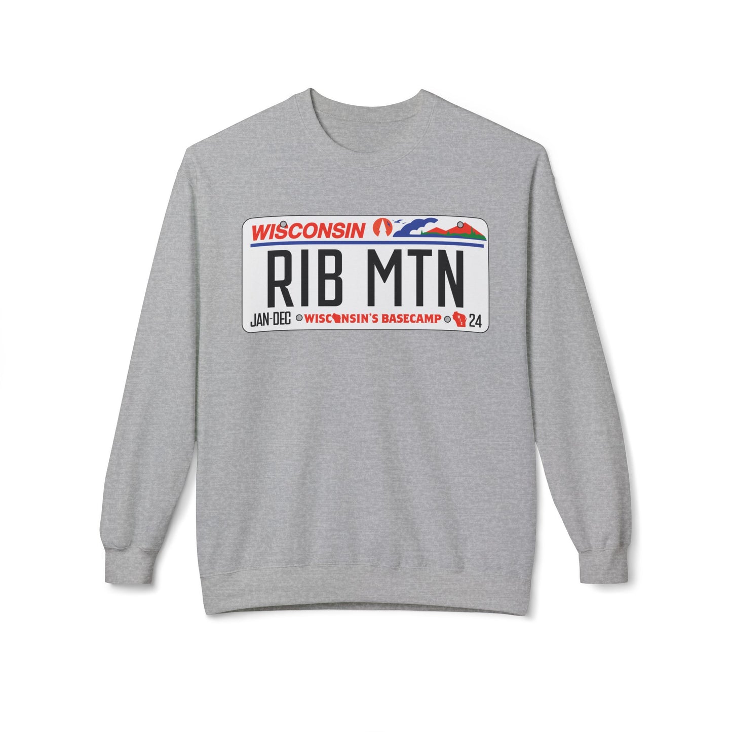 Wisconsin Rib Mountain License Plate Sweatshirt