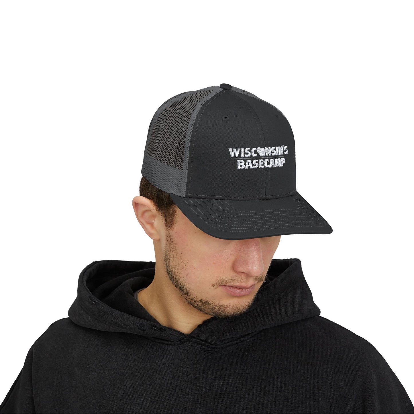 Snapback Trucker Cap - Wisconsin's Basecamp in Greater Wausau Design