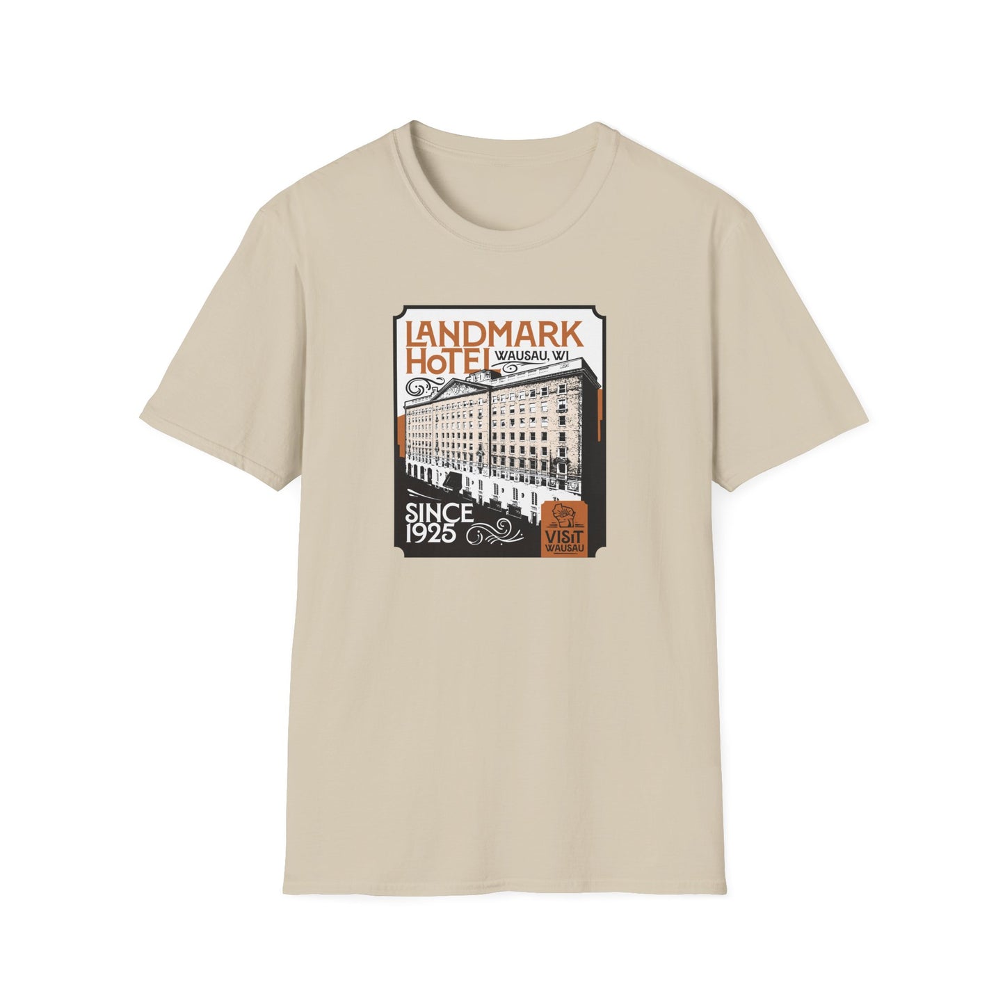 Unisex T-Shirt - Classic Wausau Icons - Landmark Hotel from the 1920s Design