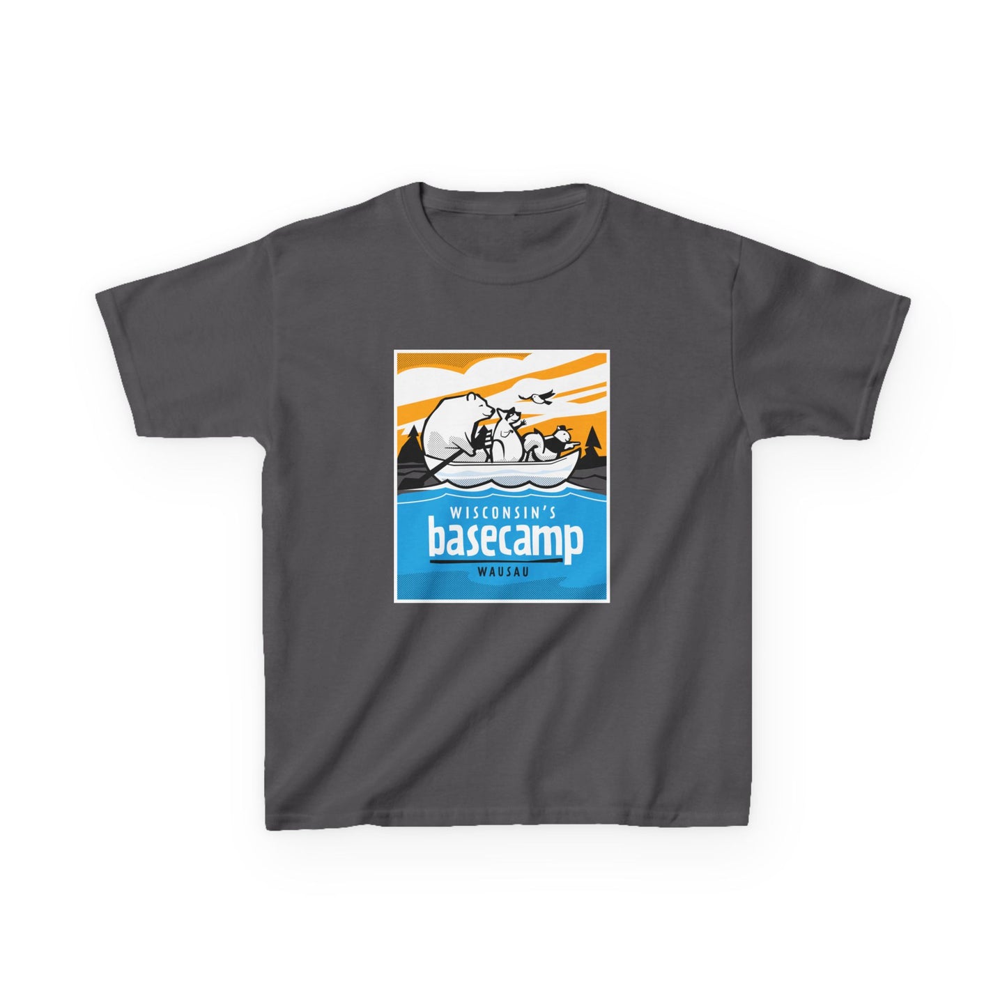 Kids Tee - Wisconsin's Basecamp Animals Adventure on the Water