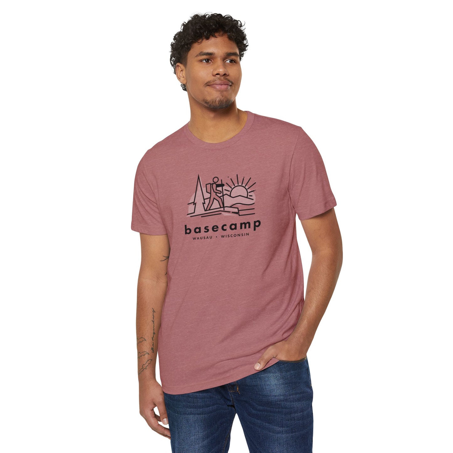 Hike Wisconsin's Basecamp - Unisex Recycled Organic T-Shirt