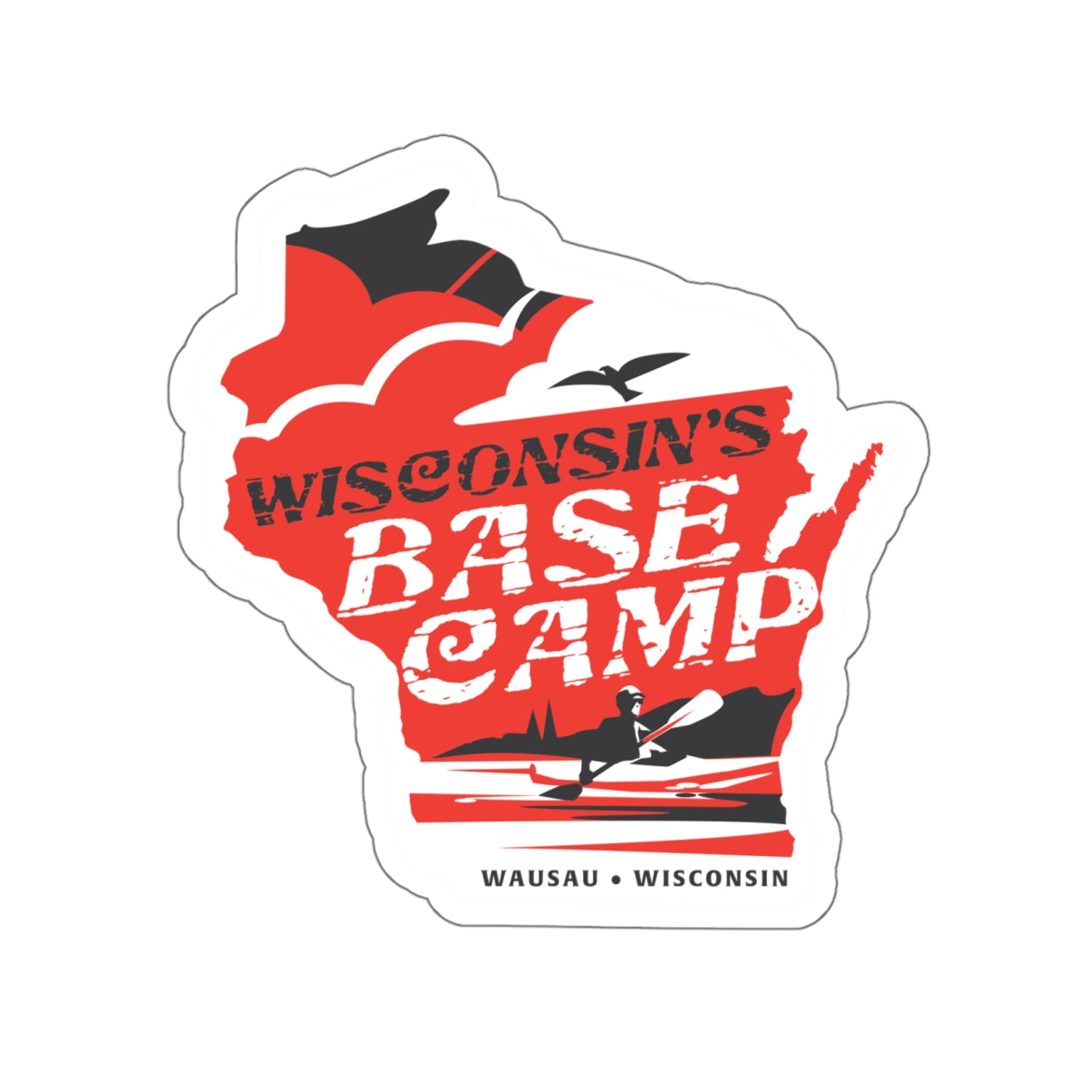 Wisconsin's Basecamp Paddler - Die-Cut Stickers