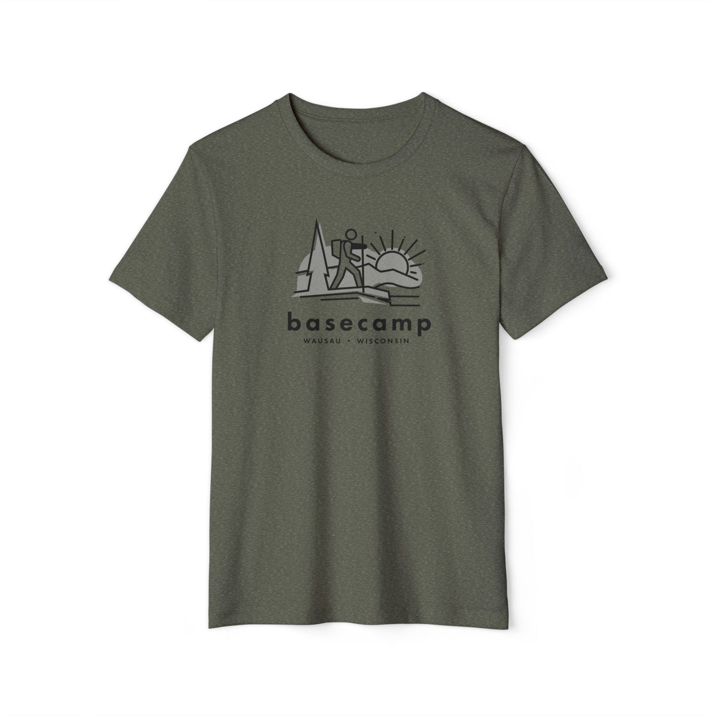 Hike Wisconsin's Basecamp - Unisex Recycled Organic T-Shirt