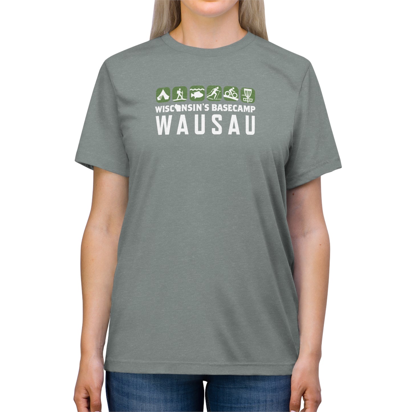 Wisconsin Outdoor Recreation Unisex Triblend Tee - Basecamp Wausau Design