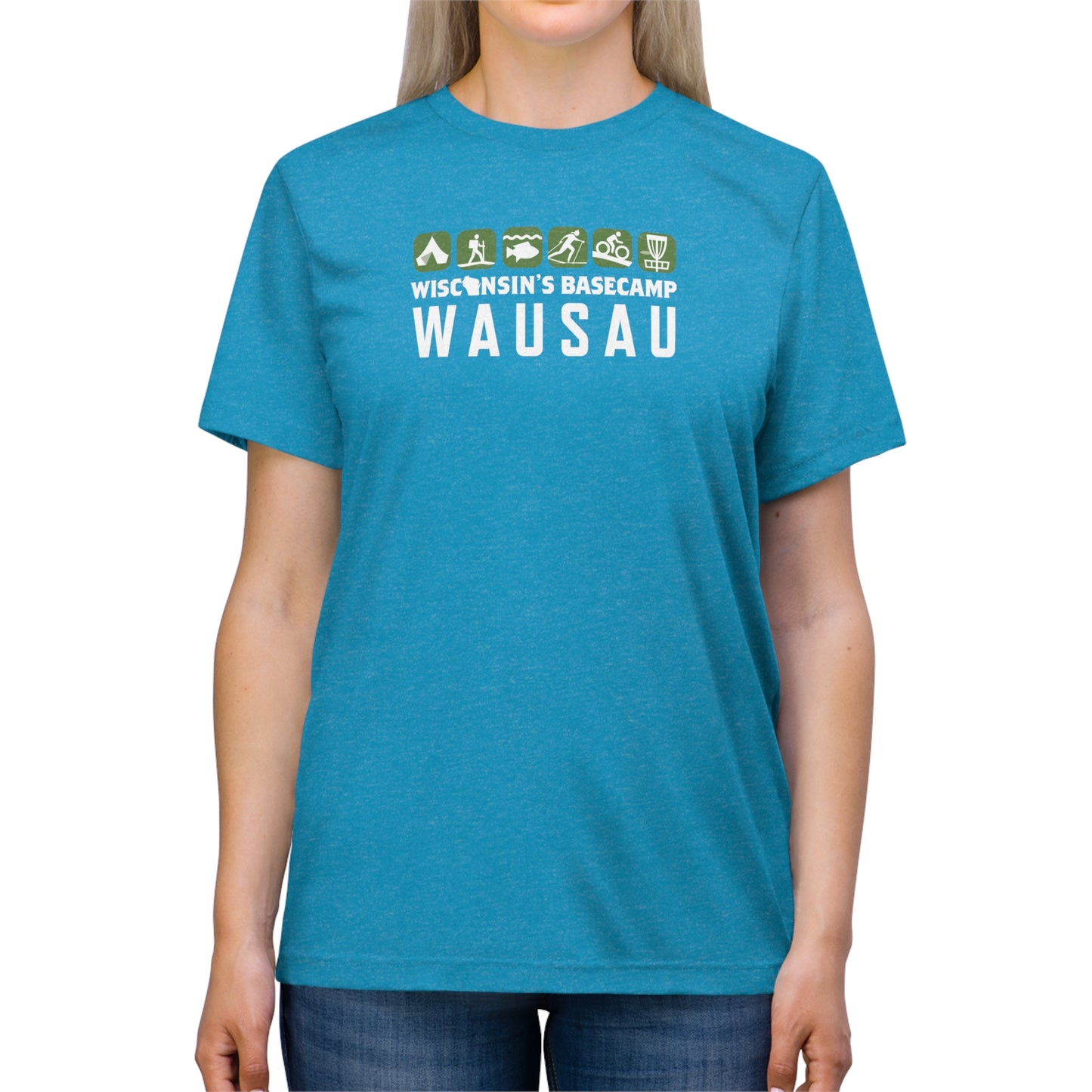 Wisconsin Outdoor Recreation Unisex Triblend Tee - Basecamp Wausau Design