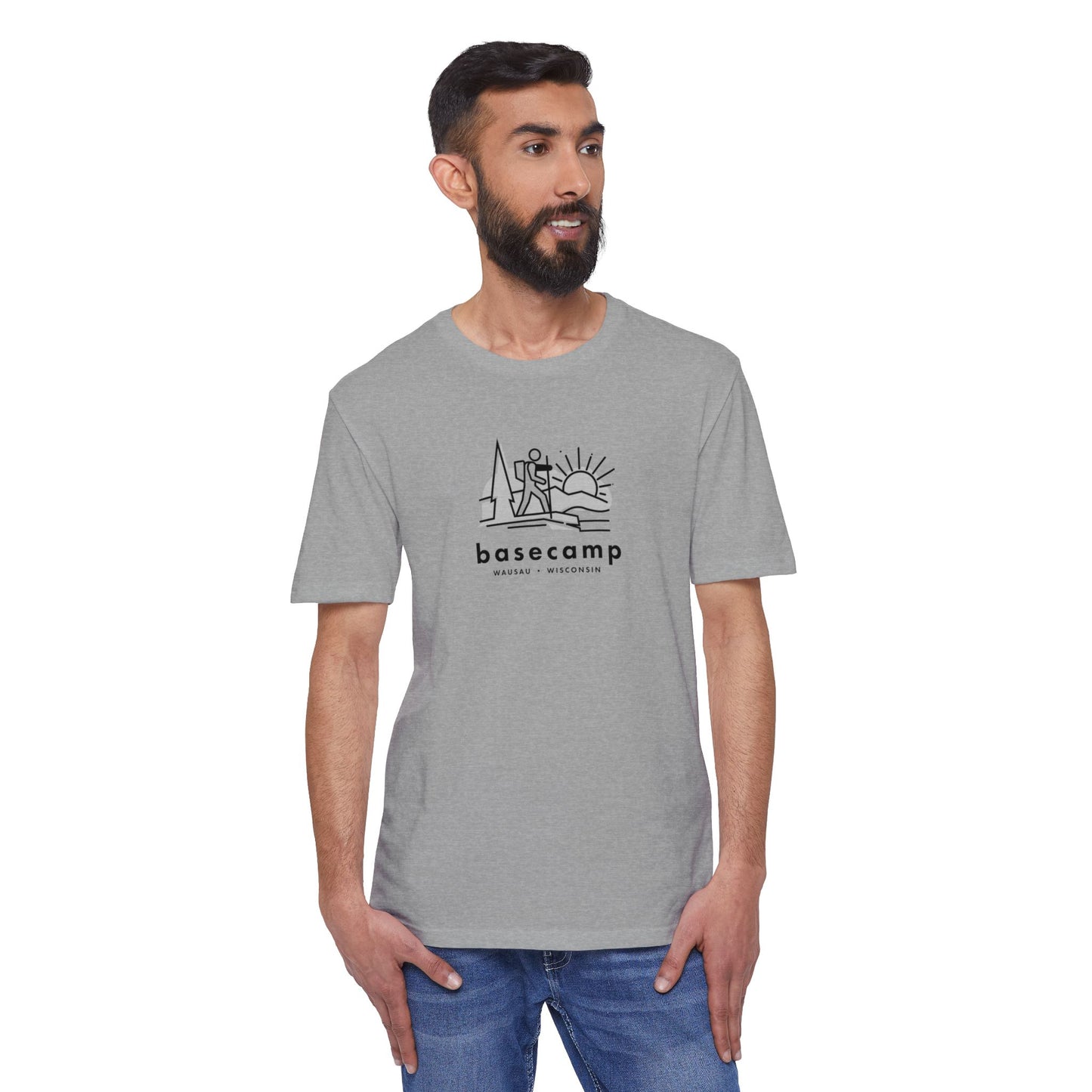 Hiker in Wisconsin's Basecamp - Unisex District® Re-Tee®