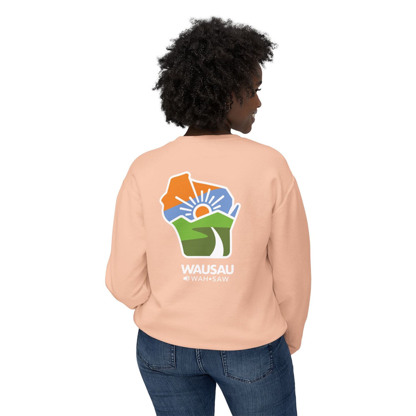 Sunrise Landscape Unisex Lightweight Crewneck Sweatshirt