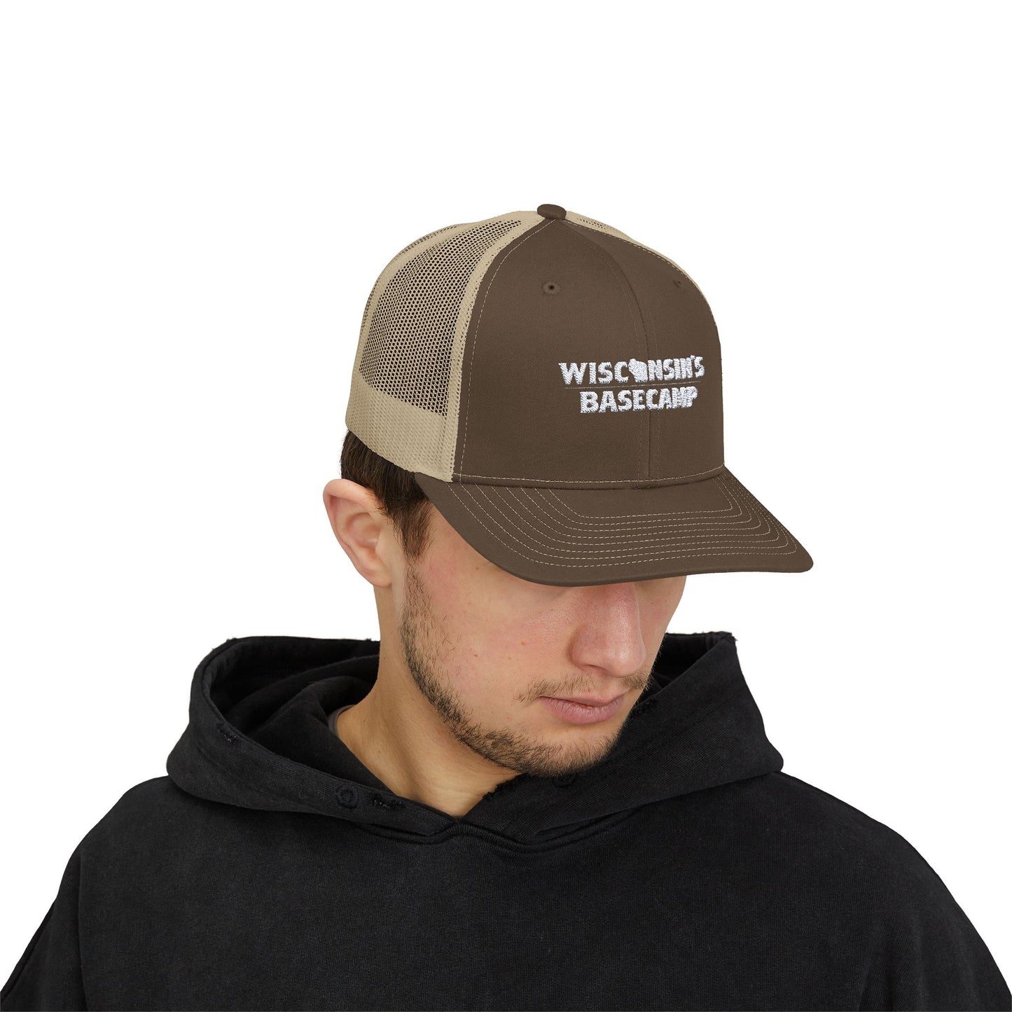 Snapback Trucker Cap - Wisconsin's Basecamp in Greater Wausau Design