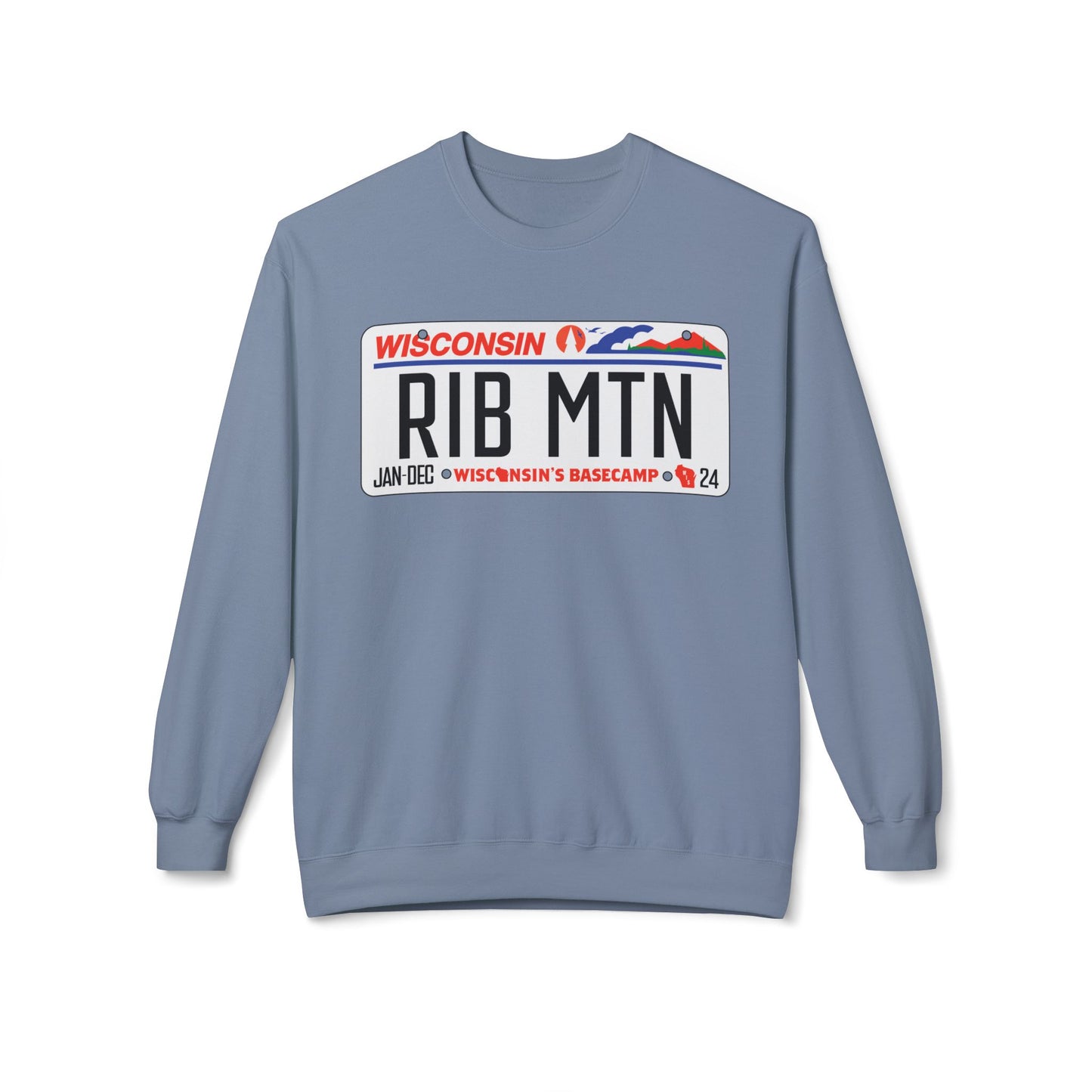 Wisconsin Rib Mountain License Plate Sweatshirt