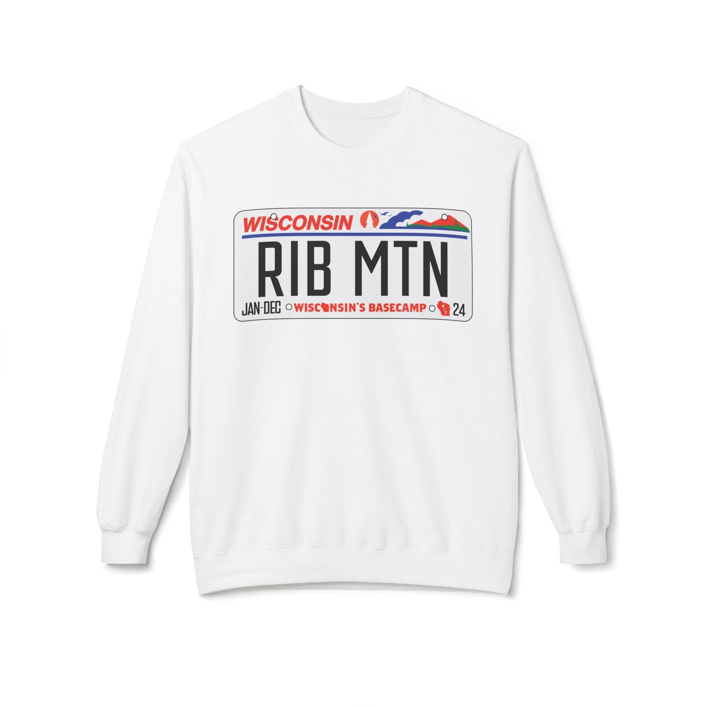 Wisconsin Rib Mountain License Plate Sweatshirt