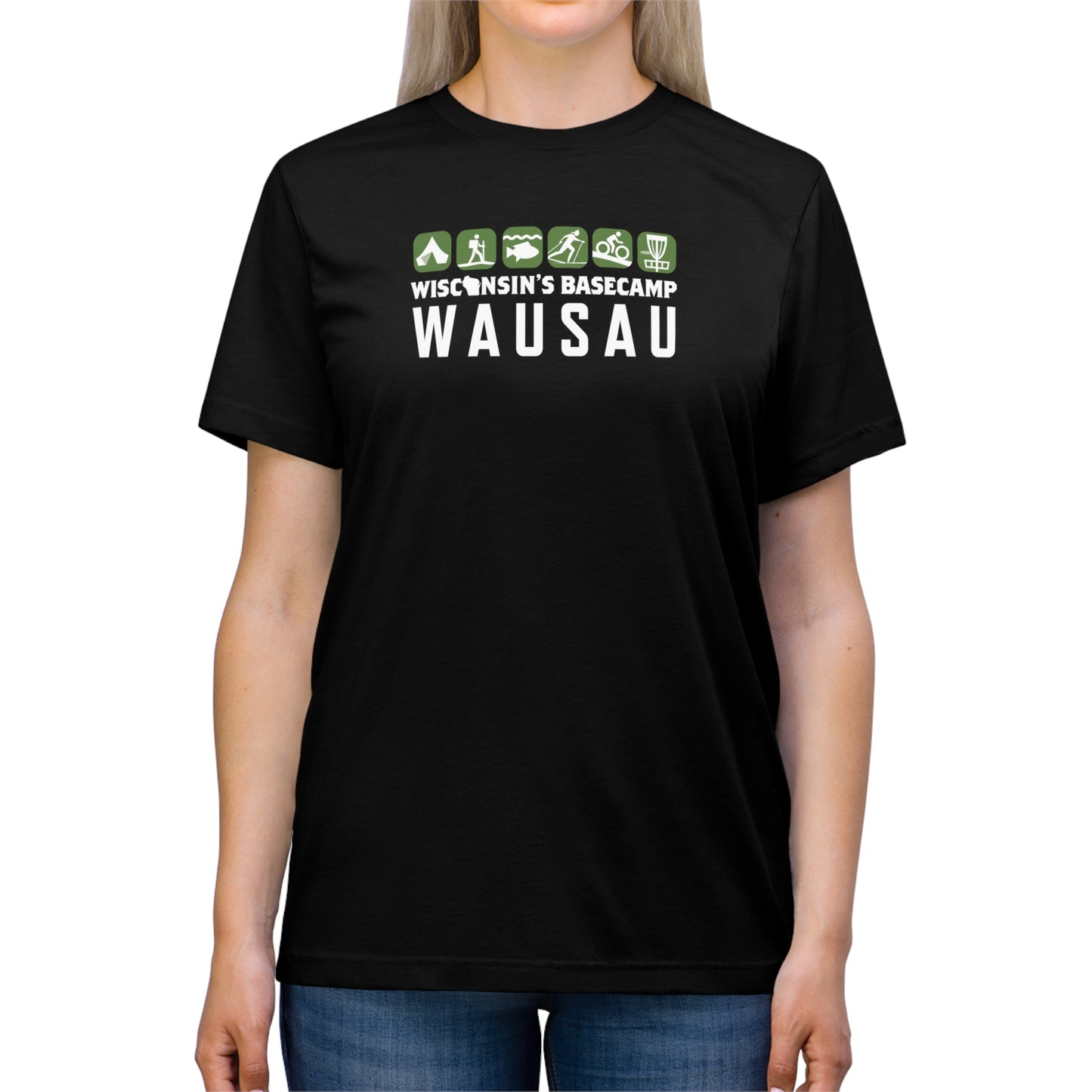 Wisconsin Outdoor Recreation Unisex Triblend Tee - Basecamp Wausau Design