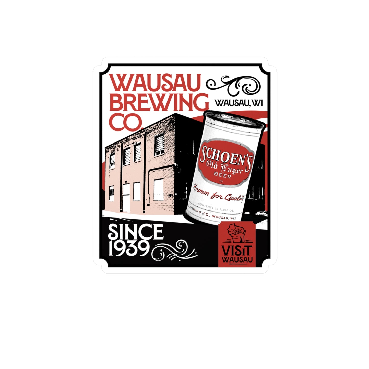 Vinyl Decal - Wausau Brewing Icon