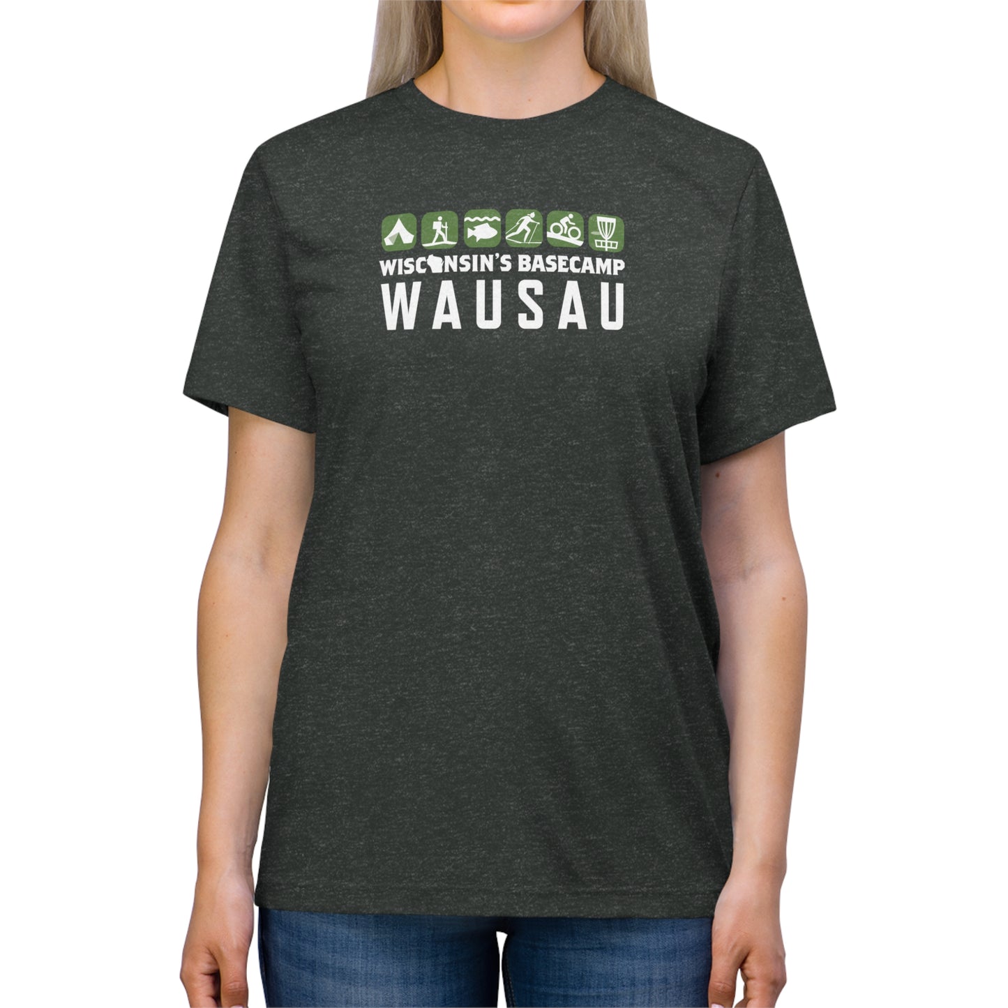 Wisconsin Outdoor Recreation Unisex Triblend Tee - Basecamp Wausau Design