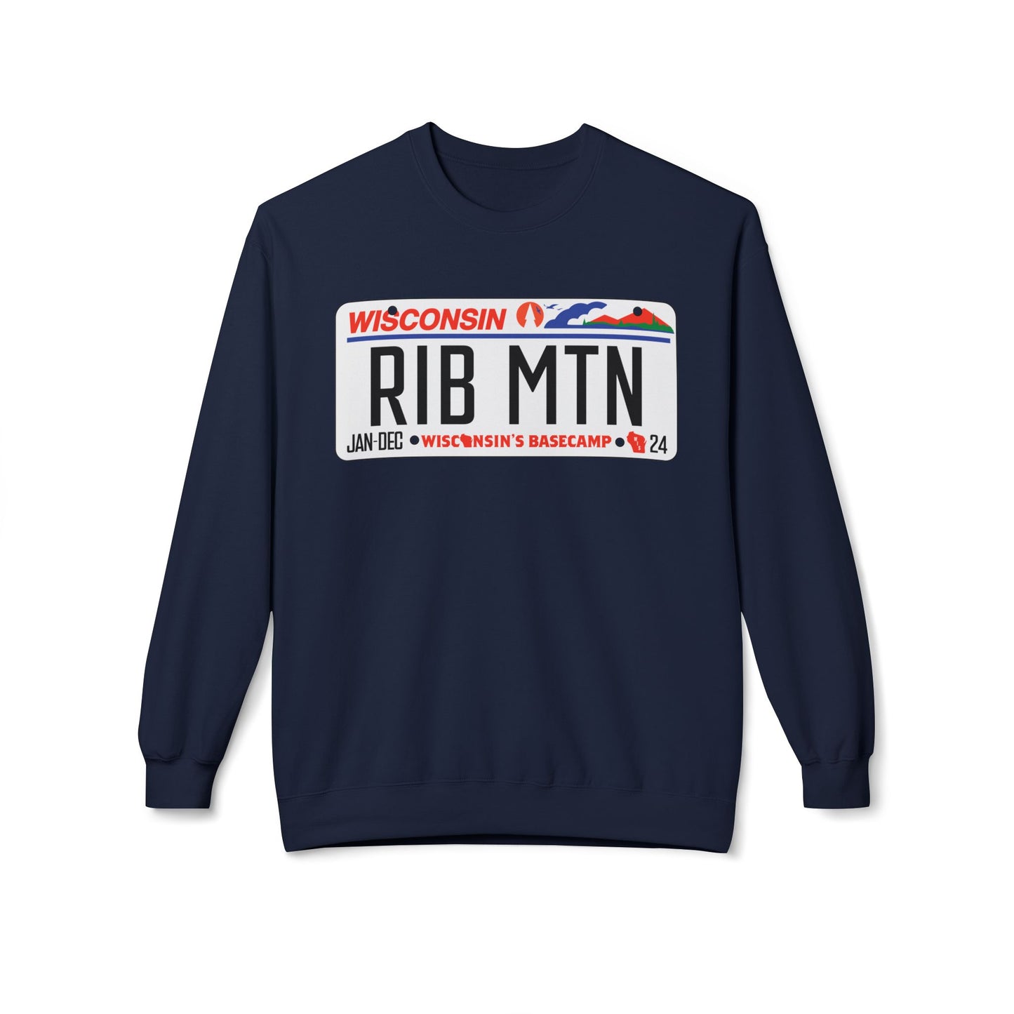 Wisconsin Rib Mountain License Plate Sweatshirt