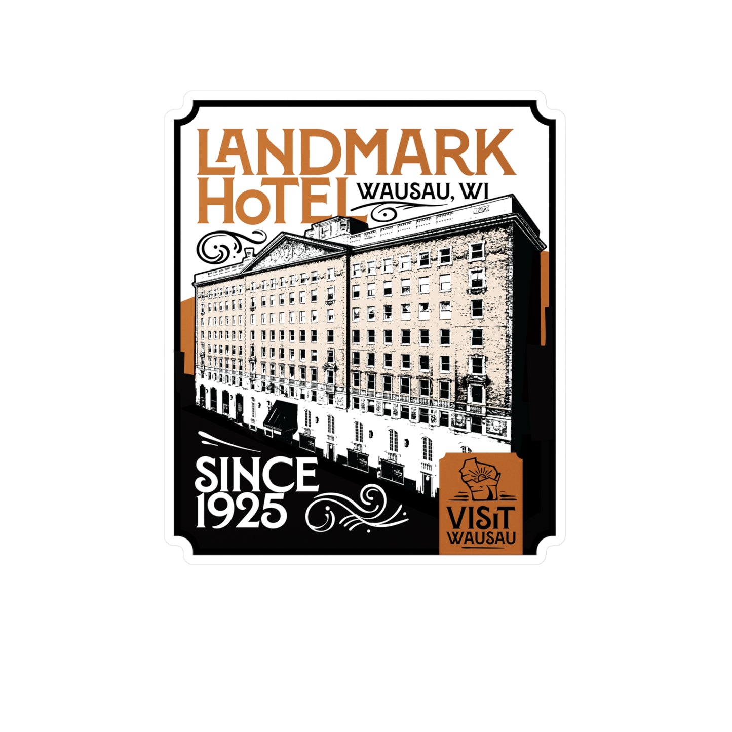 Vinyl Decal - Classic Wausau Landmark Icon
