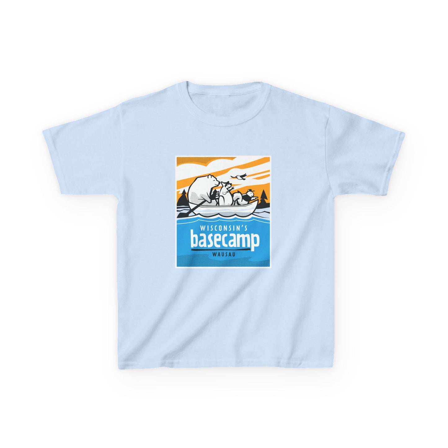 Kids Tee - Wisconsin's Basecamp Animals Adventure on the Water