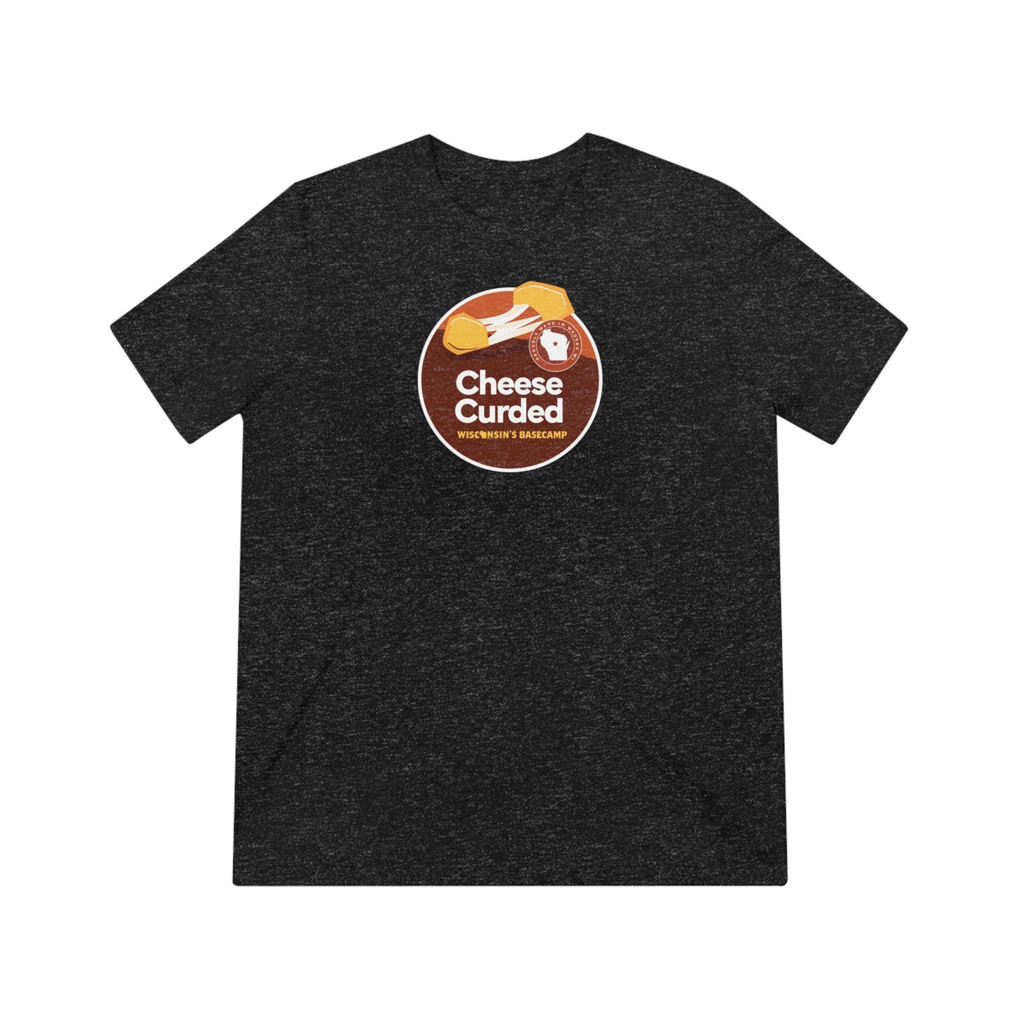 Wisconsin Basecamp Unisex Triblend Tee - Cheese Curds Design